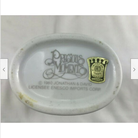 Vtg Precious Moments 5.75" Flower Vase Love One Another Enesco Japan 1980 - Picture 4 of 5